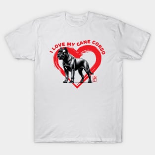 I Love My Cane Corso - I Love my dog - Dog - lion is a piece of cake T-Shirt